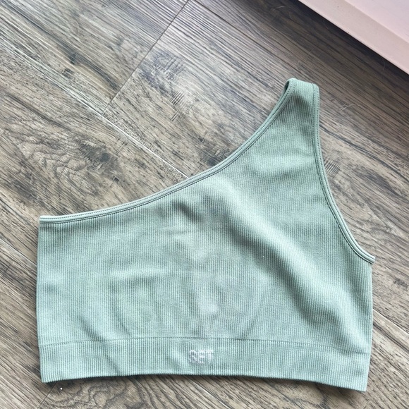 SET Active Ribbed One Shoukder Spprts Bra - Picture 3 of 6